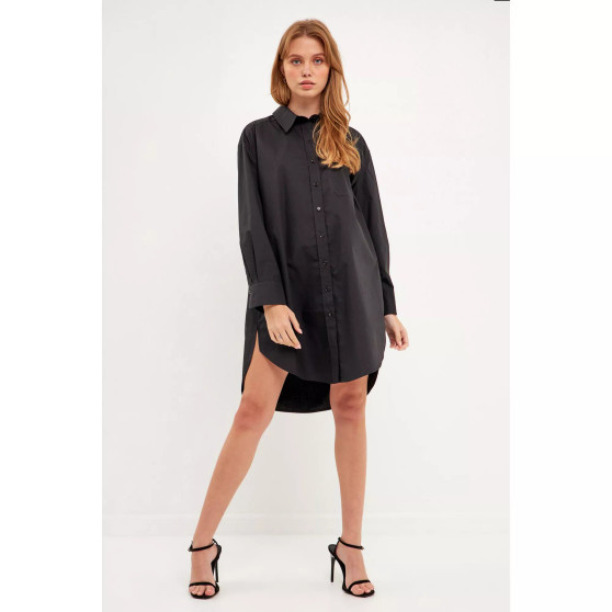 Women's Classic Collared  Shirt Dress