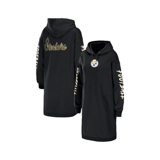 Women's Black Pittsburgh Steelers Hoodie Dress