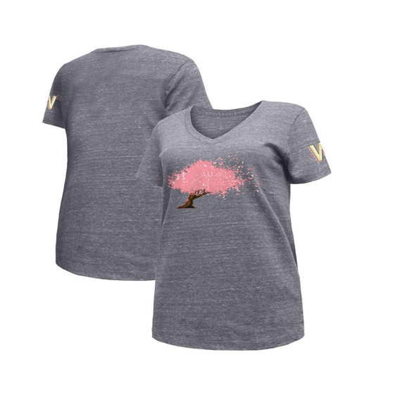 Women's Gray Washington Nationals 2022 City Connect Plus Size V-Neck T-shirt