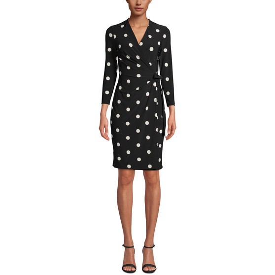 Petite Dot-Print Dress