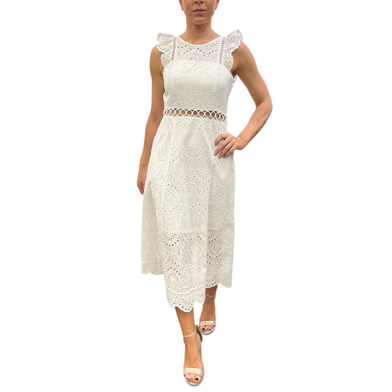 Women's Cotton Eyelet-Embroidered Dress