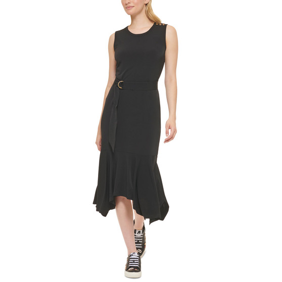 Women's Asymmetrical Hem Midi Dress
