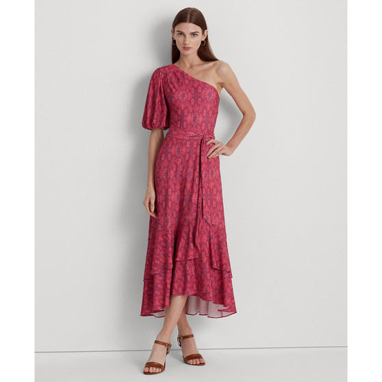 Women's Geo-Print Jersey One-Shoulder Dress