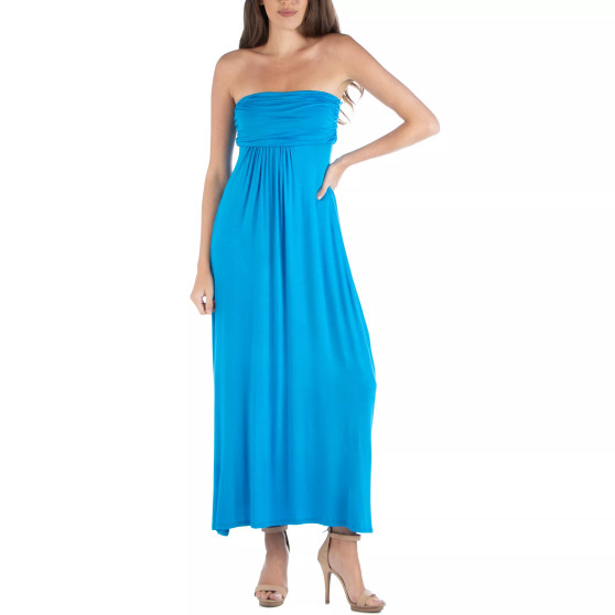 Strapless Empire Waist Maxi Dress