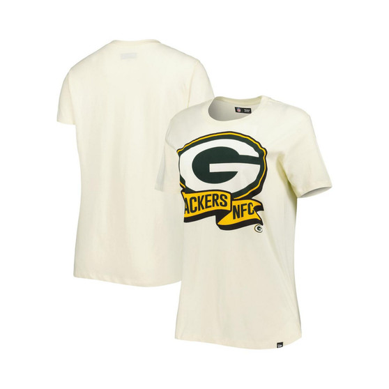 Women's Cream Green Bay Packers Chrome Sideline T-shirt