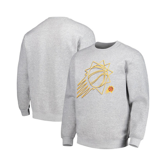 Men's and Women's Heather Gray Phoenix Suns Element Logo Pop Pullover Sweatshirt