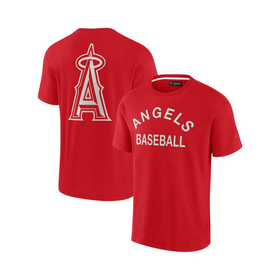 Men's and Women's Red Los Angeles Angels Super Soft Short Sleeve T-shirt
