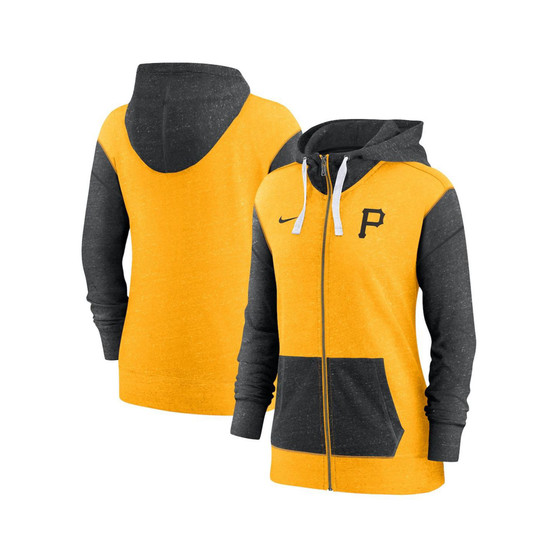 Women's Gold Pittsburgh Pirates Full-Zip Hoodie