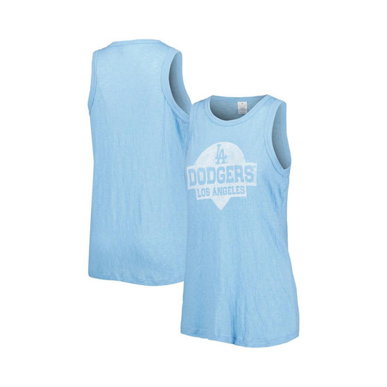 Women's Royal Los Angeles Dodgers Tri-Blend Tank Top