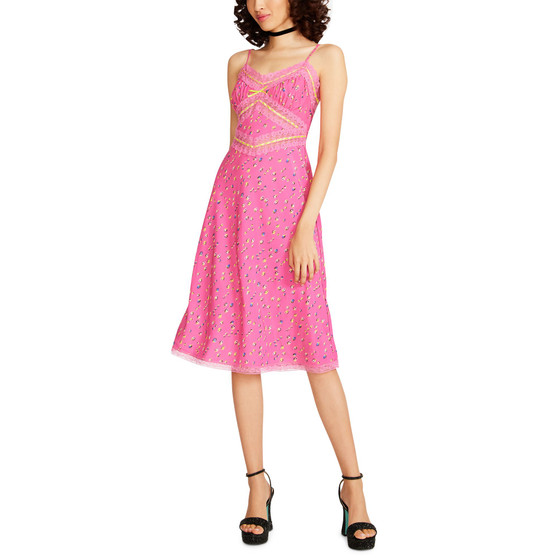 Women's Hollywood Lace-Trimmed Midi Dress