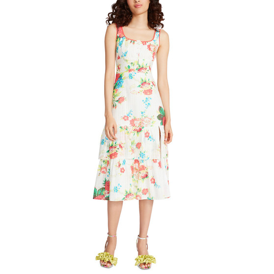 Women's Riviera Tiered Floral Midi Dress