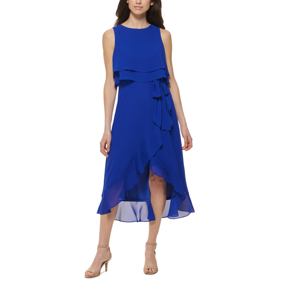 Petite Popover High-Low Midi Dress