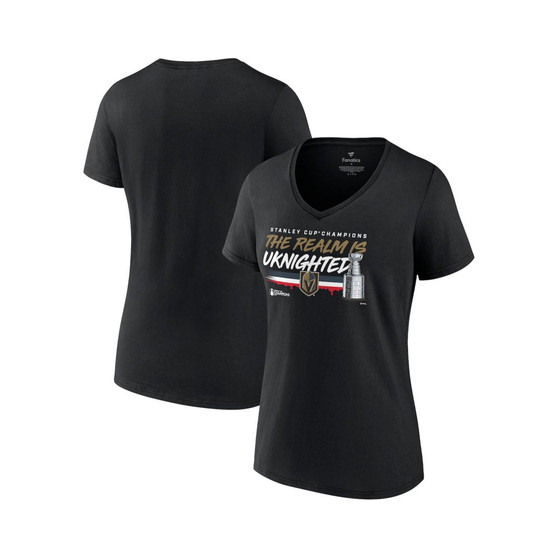 Women's Branded Black Vegas Golden Knights 2023 Stanley Cup Champions Hometown DNA V-Neck T-shirt