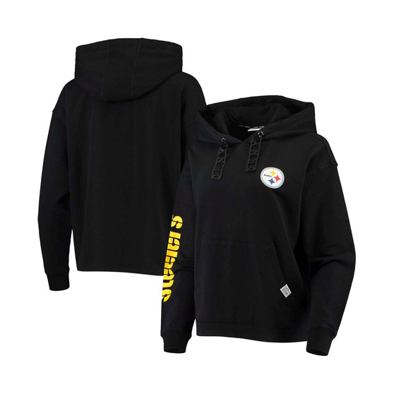 Women's Black Pittsburgh Steelers Staci Pullover Hoodie