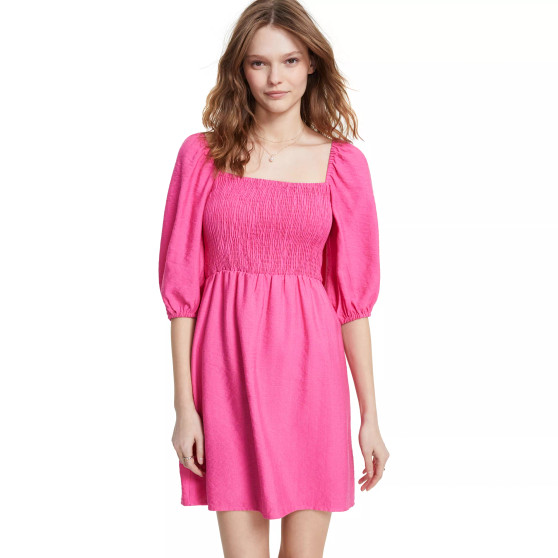 Women's Puff-Sleeve Smocked Dress, Created for Macy's