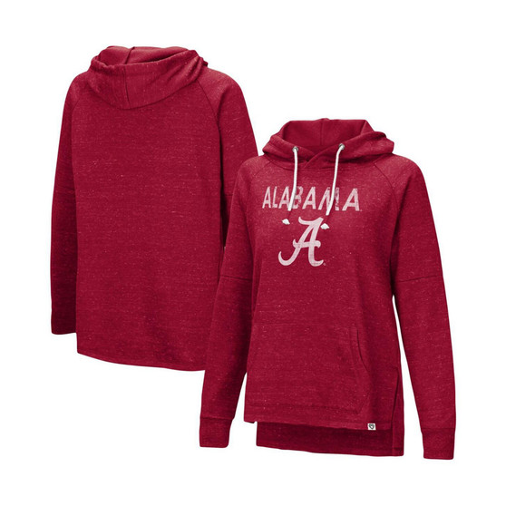 Women's Crimson Alabama Crimson Tide Nollie Raglan Slub Pullover Hoodie