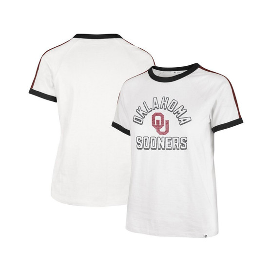 Women's White Oklahoma Sooners Sweet Heat Peyton Raglan T-shirt