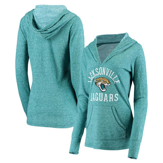 Women's Teal Jacksonville Jaguars Doubleface Slub Pullover Hoodie