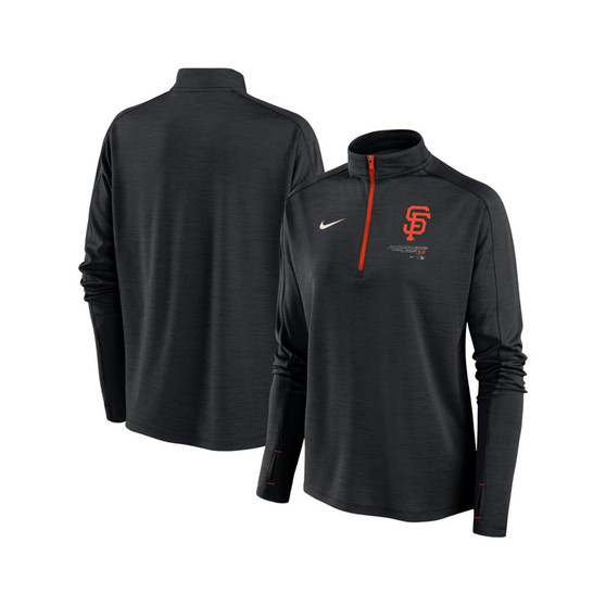Women's Black San Francisco Giants Pacer Quarter-Zip Top