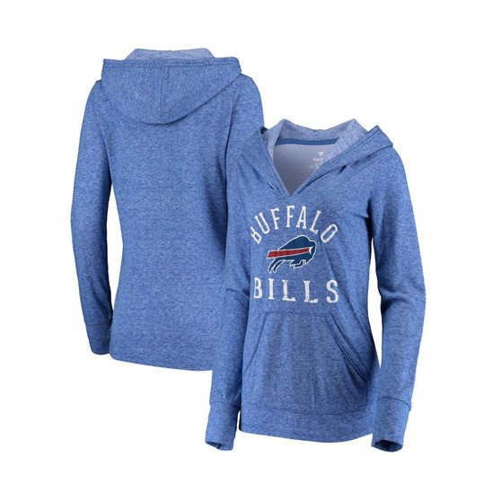 Women's Branded Royal Buffalo Bills Doubleface Slub Pullover Hoodie