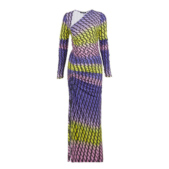 Women's Printed Maxi Slit Dress