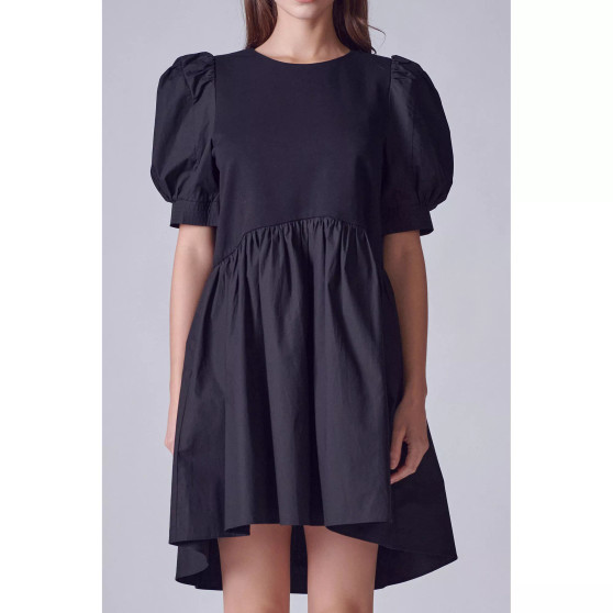 Women's High Low Knit Combo Dress