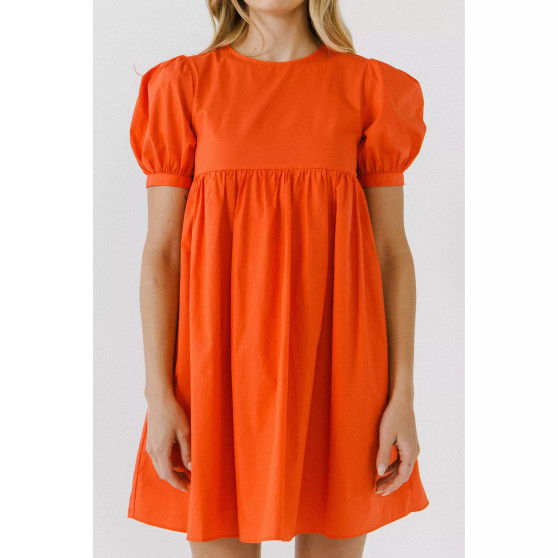 Women's Puff Sleeve Babydoll Dress