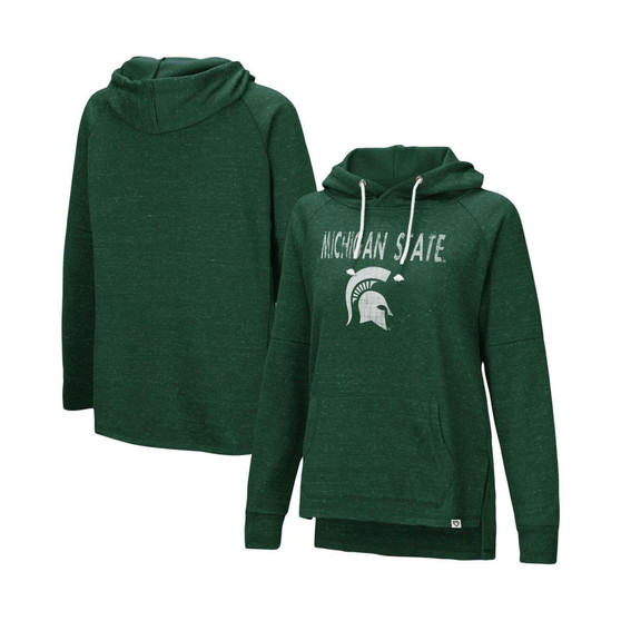 Women's Green Michigan State Spartans Nollie Raglan Slub Pullover Hoodie