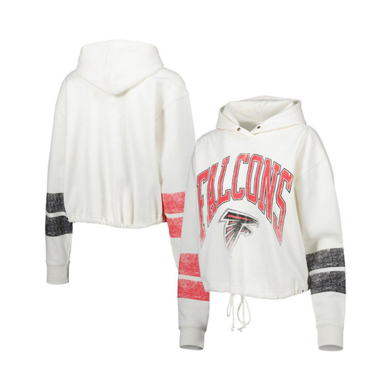 Women's Oatmeal Atlanta Falcons Harper Pullover Hoodie