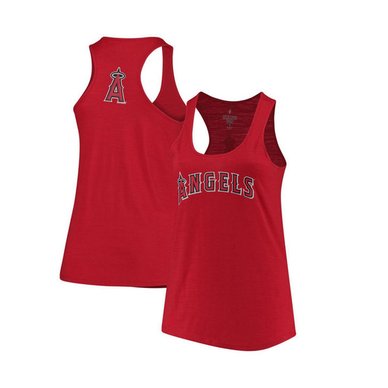 Women's Red Los Angeles Angels Plus Size Swing for the Fences Racerback Tank Top