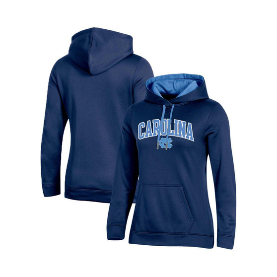 Women's Navy North Carolina Tar Heels Arch Logo 2.0 Pullover Hoodie