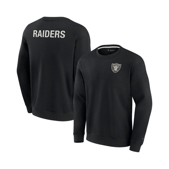 Men's and Women's Black Las Vegas Raiders Super Soft Pullover Crew Sweatshirt