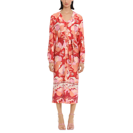 Women's Printed Maxi Shirtdress