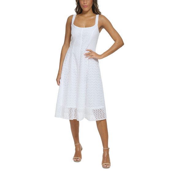 Women's Lace Sleeveless Fit & Flare Dress