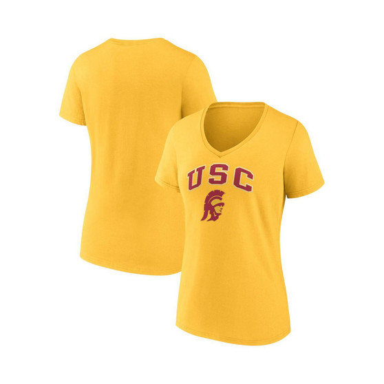 Women's Branded Gold USC Trojans Evergreen Campus V-Neck T-shirt