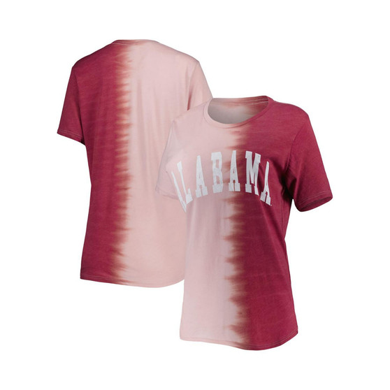 Women's Crimson Alabama Crimson Tide Find Your Groove Split-Dye T-shirt