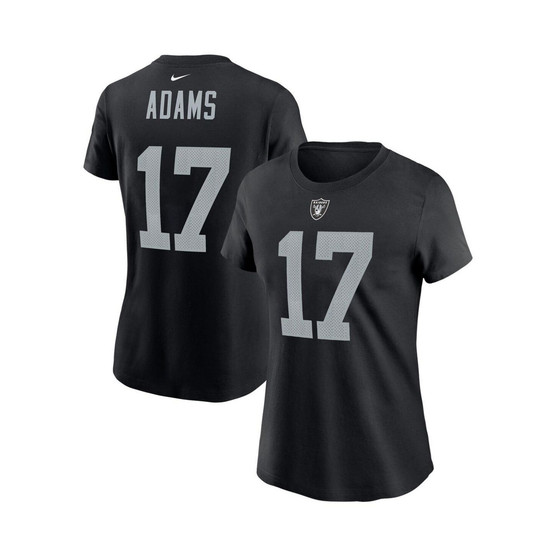 Women's Davante Adams Black Las Vegas Raiders Player Name & Number T-shirt