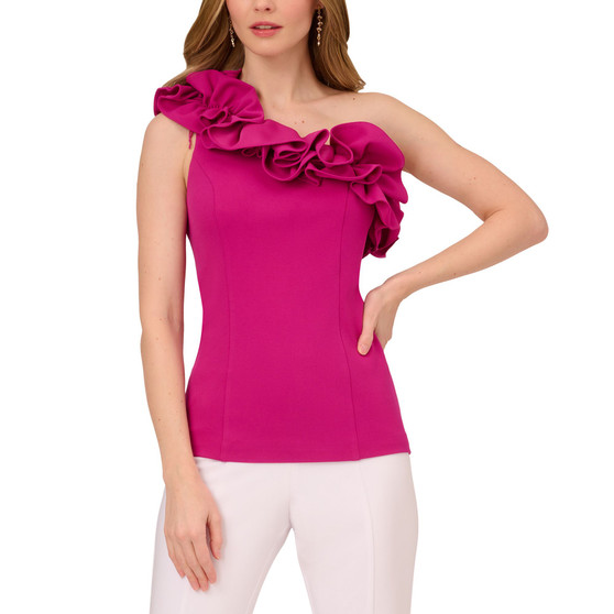 Women's Ruffled One-Shoulder Top