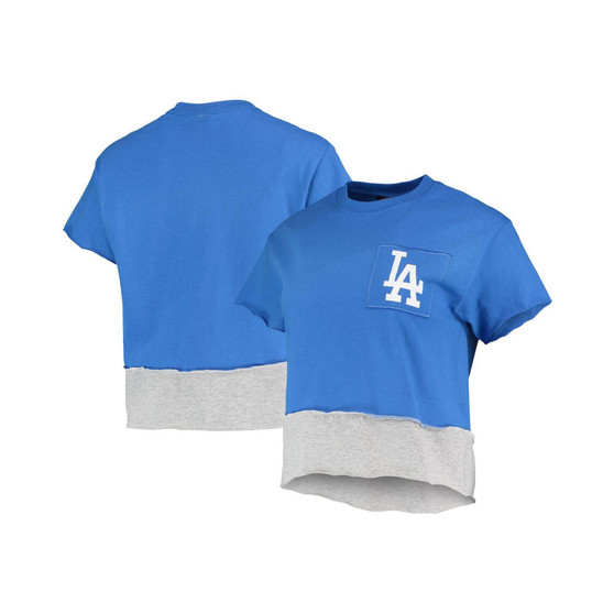 Women's Royal Los Angeles Dodgers Cropped T-shirt