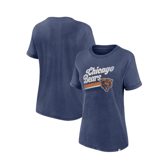 Women's Branded Navy Chicago Bears Hit Snow Washed T-shirt