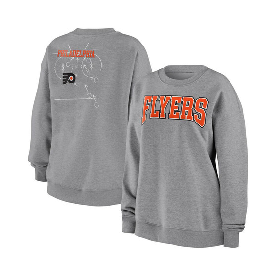 Women's Heathered Gray Philadelphia Flyers Oversized Pullover Sweatshirt
