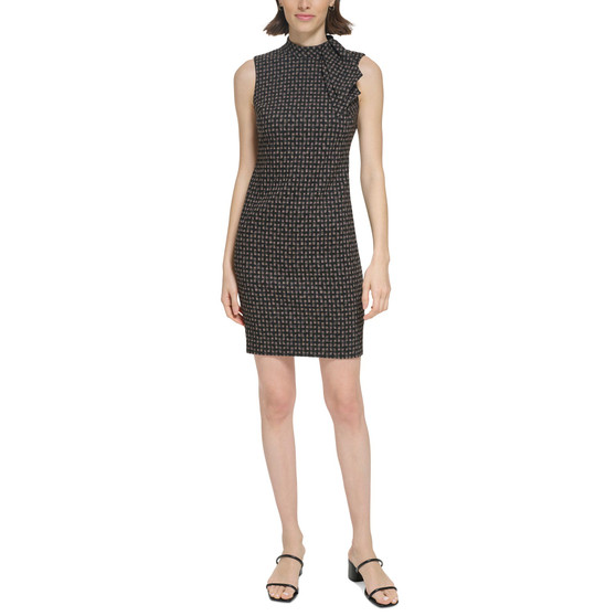 Petite Tie-Neck Sheath Dress