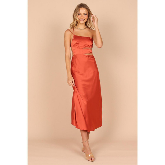 Womens Forelle One Shoulder Cut Out Midi Dress