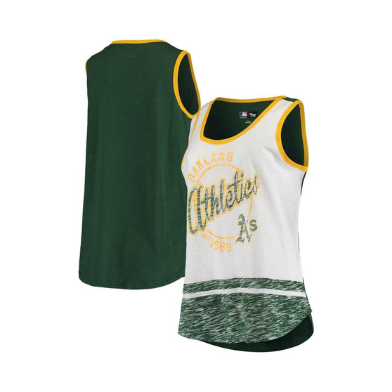 Women's White Oakland Athletics Blowout Tank Top