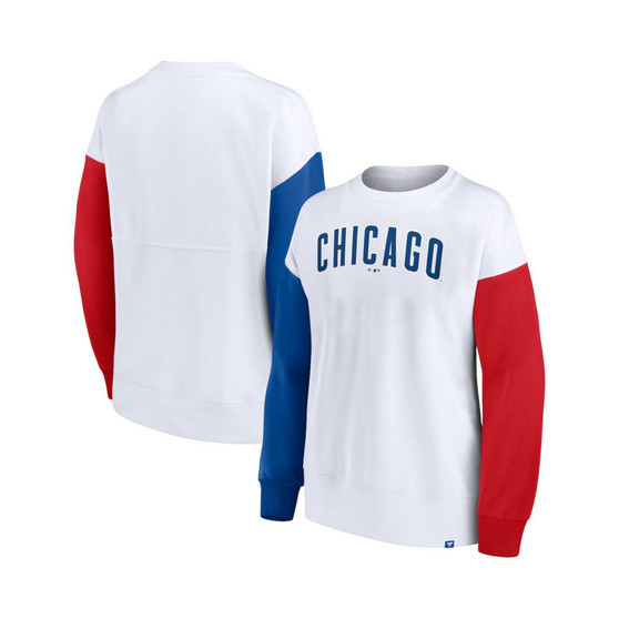 Women's Branded White Chicago Cubs Series Pullover Sweatshirt