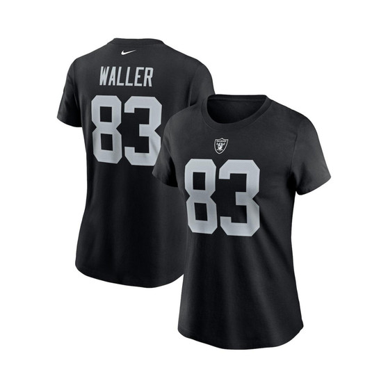 Women's Darren Waller Black Las Vegas Raiders Name and Number T-shirt
