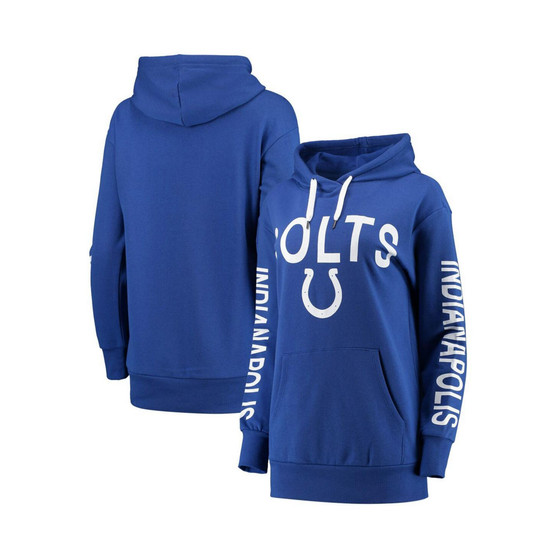 Women's Royal Indianapolis Colts Extra Point Pullover Hoodie