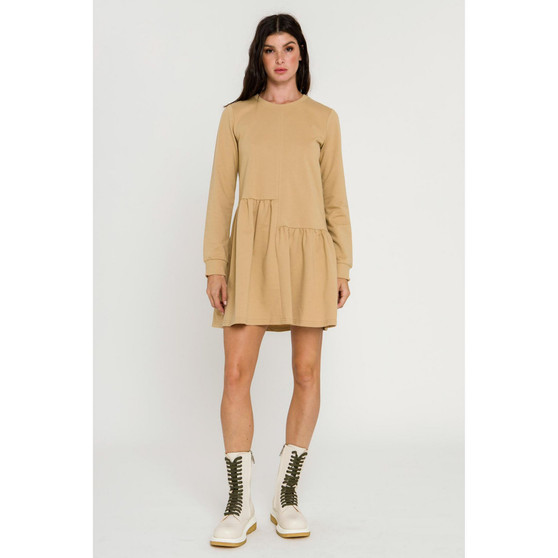 Women's Knit Unbalanced Seam Dress