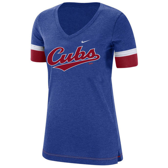 Women's Chicago Cubs Tri-Blend Fan T-Shirt
