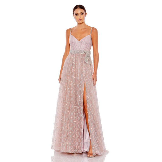 Women's Embellished Bow Detail A Line Gown